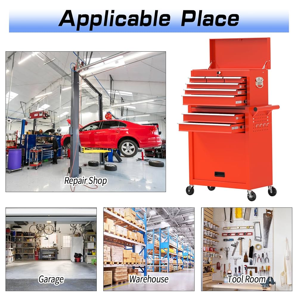 Amazon.co.jp: 8段引き出し ガレージツールチェスト ツール